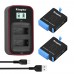 Kingma Replacement Lithium Battery SPLB1B & Dual LCD Display Charger For Gopro 10 9 Black Camera